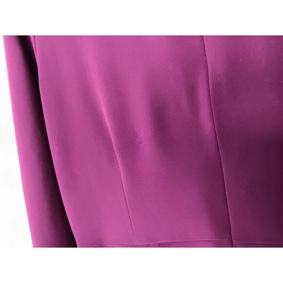 Of Mercer Purple 3/4 Sleeve Pleated Shift Dress Women’s Size 6 Knee Length - Picture 7 of 13